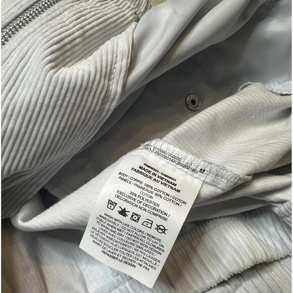 Nike Air Corduroy Oversized Fit Full Zip Jacket Pale Blue Womens Size Large - Picture 6 of 9